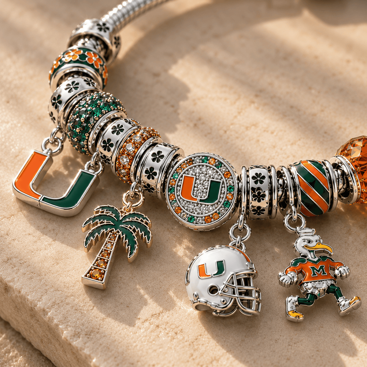 MHC Silver Charm Bracelet Set NTTB