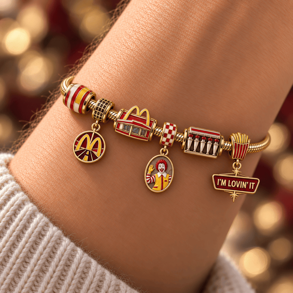 MDN Gold Charm Bracelet Set HQH
