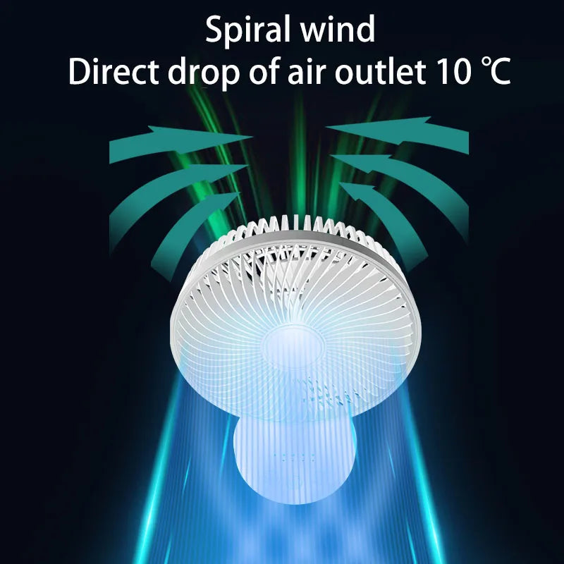 3600mAh USB Desk Fan 4 Speed Adjustable Desktop Table Fan with Strong Wind Quiet Portable Kipas USB Oscillating Fan